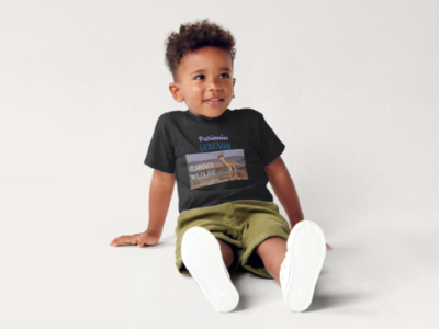 A vendre T-shirt pour enfants , avec flocage de la Gazelle du Patrimoine de Djibouti