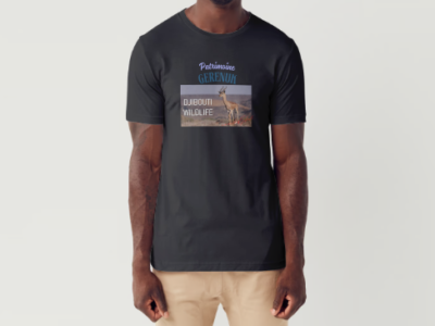 A vendre T-shirt Mix H/F, avec flocage de la Gazelle du Patrimoine de Djibouti