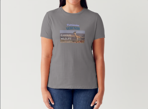 A vendre T-shirt Mix H/F, avec flocage de la Gazelle du Patrimoine de Djibouti